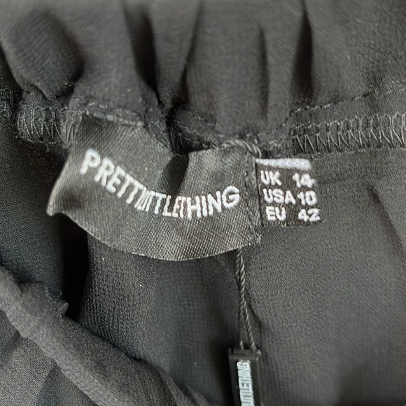 Black ruffle chiffon skirt and tube top set PLT size 10 - Picture 5 of 5